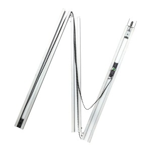 Detailaufnahme der Führungsschienen für ein EcoStar Garagen-Sektionaltor.