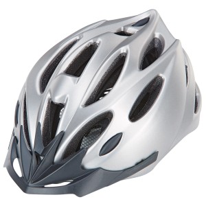 Grauer Prophete Fahrradhelm Inmold, Größe 58-61 cm, mit Reflexstreifen für Erwachsene.