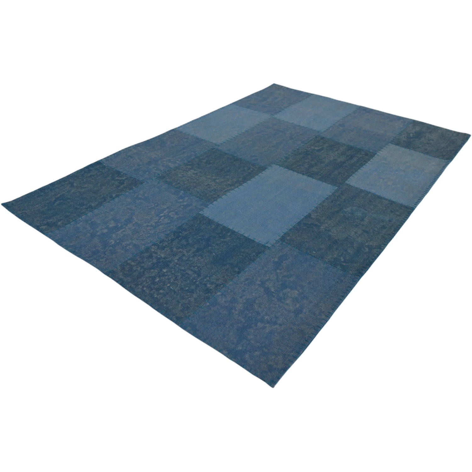 Kayoom Vintageteppich Lyrical 110, blau-multicolor, 160x230 cm, Patchwork-Design.