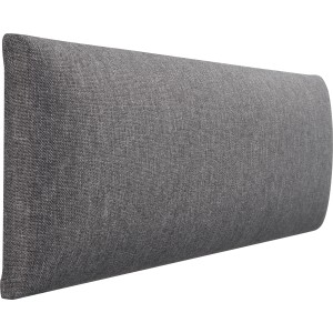Rechteckiges Wandkissen, 15x60 cm, dunkelgrau strukturiert, zur Wandgestaltung.