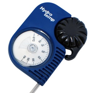 APA Frostschutzprüfer Hydrotemp zur Kühlwasserprüfung. Blaues Gehäuse mit drehbarem Messwerk.