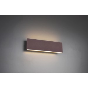 Rostfarbene Trio LED-Wandlampe Concha, 2-flammig, 6 W, für stimmungsvolle Beleuchtung.