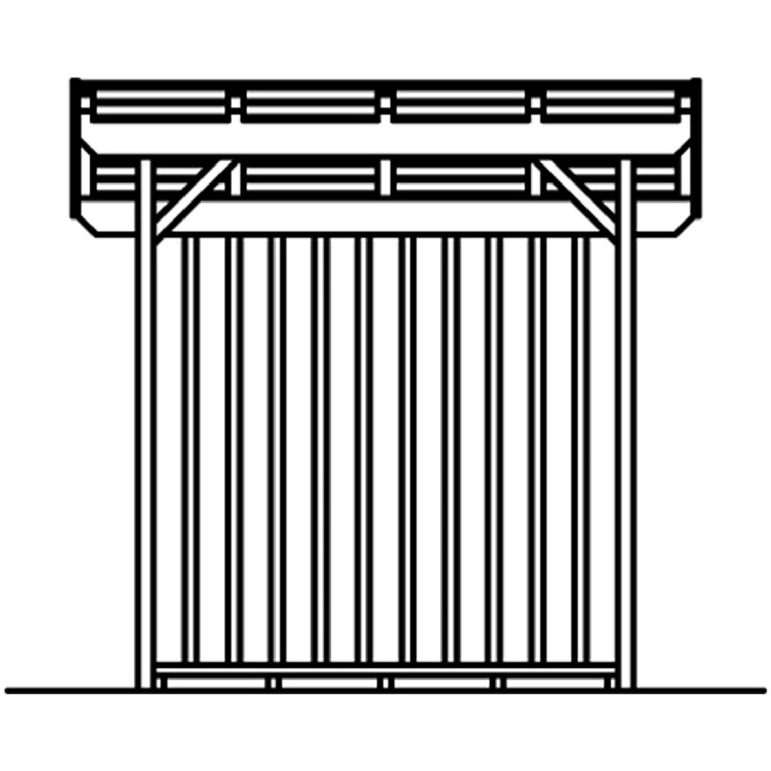 Skan Holz Holzunterstand Lars 1, naturbelassen, für Kaminholz Lagerung im Garten.