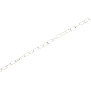 Weiße Zierkette aus Runddraht, 2 mm, als Meterware für Deko-Zwecke.