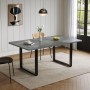 okwish Esstisch Ausziehbar für 6-10 Personen mit Metallbeine 220 x 80 cm Grau_4