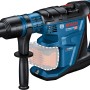 Bosch Professional Akku-Bohrhammer GBH 18V-40C Solo in Blau und Schwarz mit Zusatzhandgriff.
