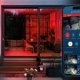 Bosch Smart Home Eyes II Außenkamera in Silber mit Smartphone-App im Einsatz.