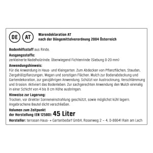 Informationen zum GROW by OBI Rindenmulch fein, 45l Sack, zur Bodenabdeckung und Unkrautunterdrückung.