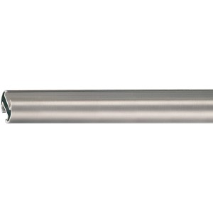 Mydeco Gardinenstange Edelstahl-Optik, 200 cm lang, für Gardinen-Gleiter.
