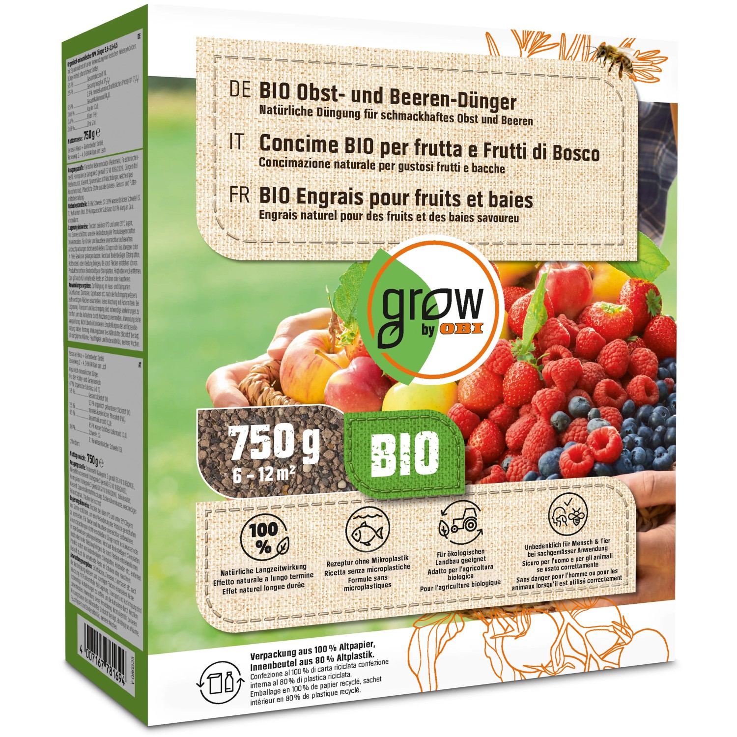 GROW by OBI BIO Obst- und Beeren-Dnger, 750 g kaufen bei OBI