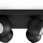 Schwarzer Philips Hue LED-Spot mit 4 Leuchten (Buckram, White Ambiance) für flexible Beleuchtung.
