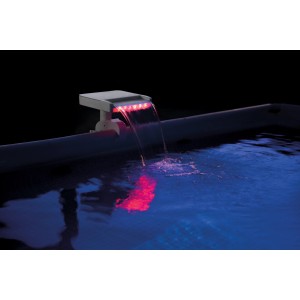 Intex LED Wasserfall Cascadee mit roter Beleuchtung für Pools.