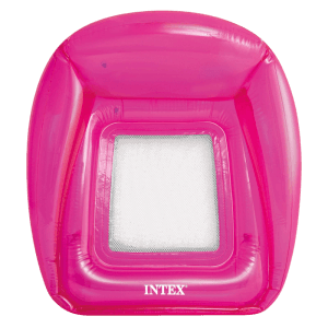 Pinke Intex Pool-Lounge, aufblasbar, mit Netz-Sitzfläche. Ideal für Pool, Garten & Strand. Robustes Vinyl.