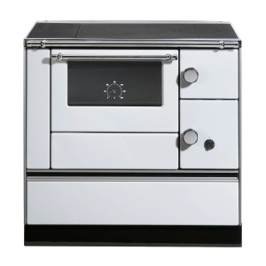 Westminster Küchenherd K76-90 Stahl Backfach Links Weiß 7,3 kW