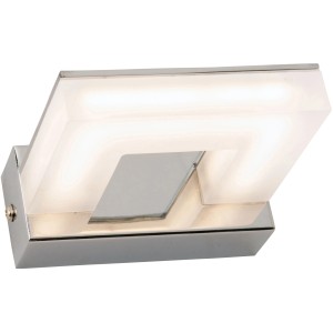Moderne Näve LED-Wandleuchte Vareta in Chrom, 11 cm, für Bad und mehr. Warmweißes Licht.