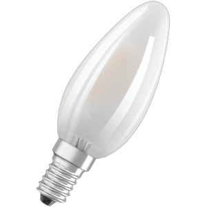 Osram LED-Leuchtmittel E14, Kerzenform, 4W, neutralweiß, 470lm, 10x3,5cm.
