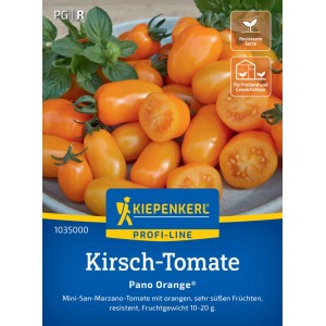 Kiepenkerl Kirschtomate Pano Orange® F1 Saatgut, orange Mini-San-Marzano Tomaten.