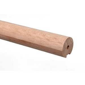 Runder Handlauf aus Buche, ca. 52 mm Durchmesser und 3000 mm Länge.