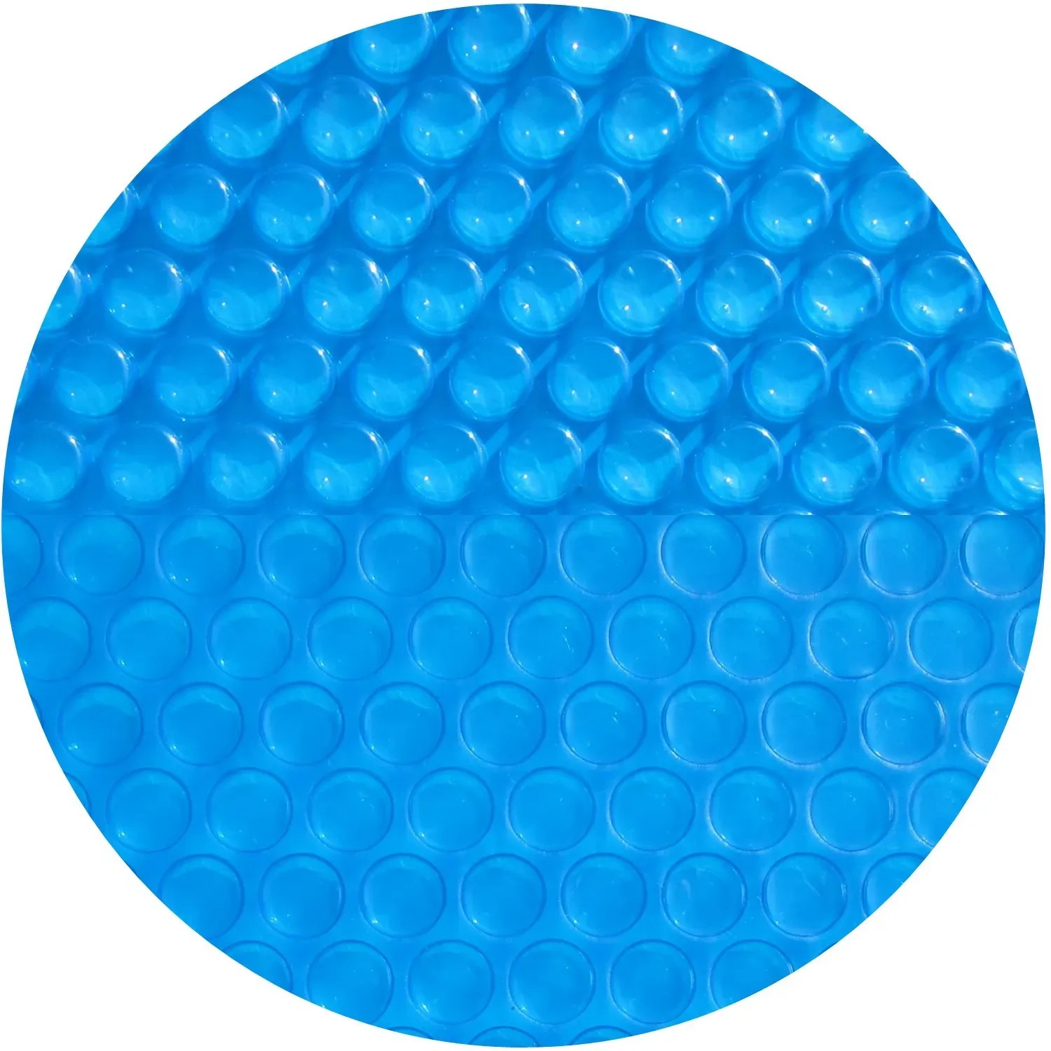 Detailaufnahme der blauen Solarplane für Stahlwandpool Set, Noppenstruktur.