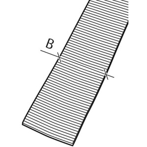 Abbildung eines schwarzen Conacord Gurtbands aus Polypropylen, 25 mm breit.