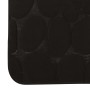 Schwarze MSV Badematte Kiesel 50x80 cm in Kieselstein-Optik für das Badezimmer.