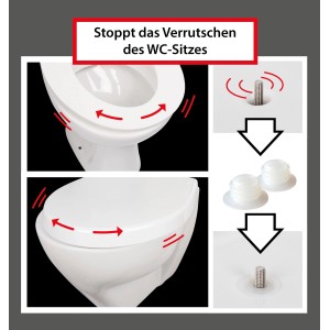 Sanitop-Wingenroth WC-Hülsen (2 Stk.) zur Stabilisierung von Toilettensitzen.