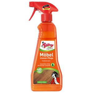 Poliboy Möbel Intensiv Pflege, 375ml Flasche für Holzmöbelreinigung und -pflege.