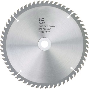 LUX HM-Kreissägeblatt Holz, Ø 255 mm, 60 Zähne für präzise Holzschnitte.