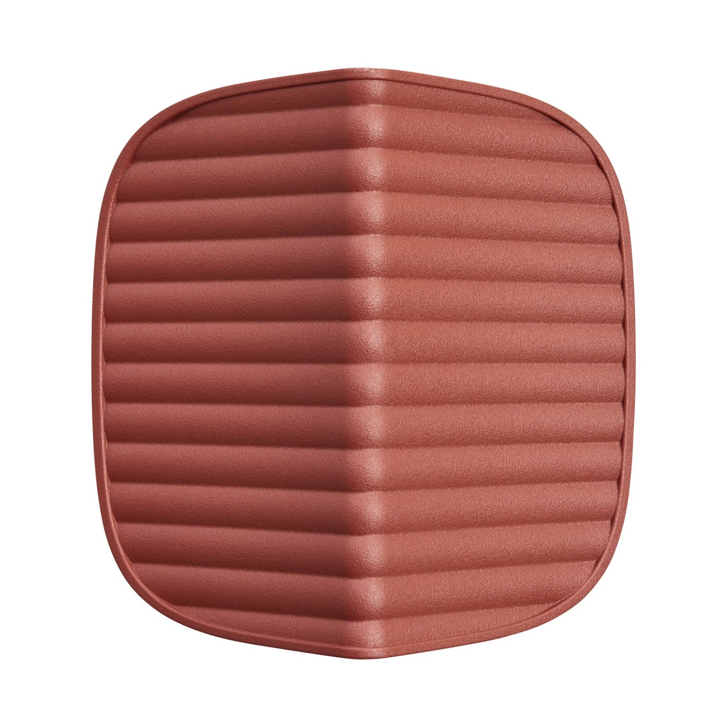 Elho Vogelfutterhaus Cosy, 18 cm, rot-weiß, gerippte Oberfläche.
