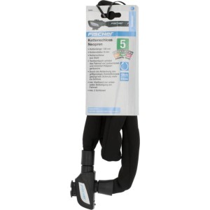 Fischer Kettenschloss, 130 cm, mit Neopren-Ummantelung und zwei Schlüsseln.