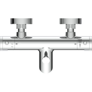 Schütte Thermostat Wannenarmatur London, Chrom, Aufputz-Montage für Badewannen.
