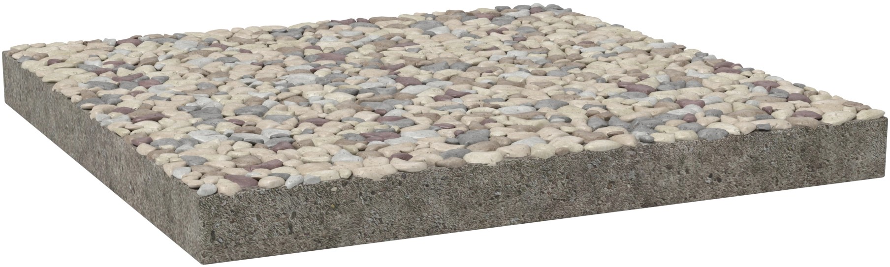 Waschbetonplatte Buntkies 40 cm x 40 cm x 4 cm kaufen bei OBI