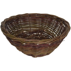 Deko Waldohreulen-Nistkorb, Ø 40 cm, aus Weide für die Gartendekoration.