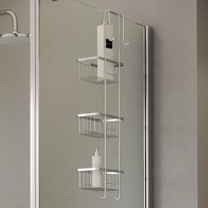 Schulte ExpressPlus Duschregal mit 3 Ablagen in Chromoptik zum Einhängen.