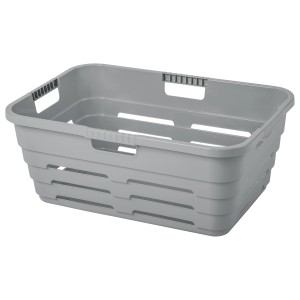 Tontarelli Wäschekorb Maya, 33,5 l, Nordic Grey, aus Kunststoff mit vier Griffen.