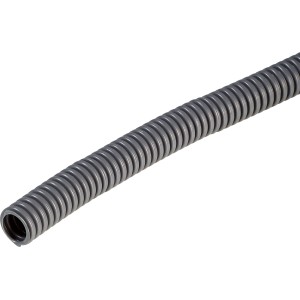 Flexibles, dunkelgraues Panzer-Isolierrohr EN 20, Länge 25 m.