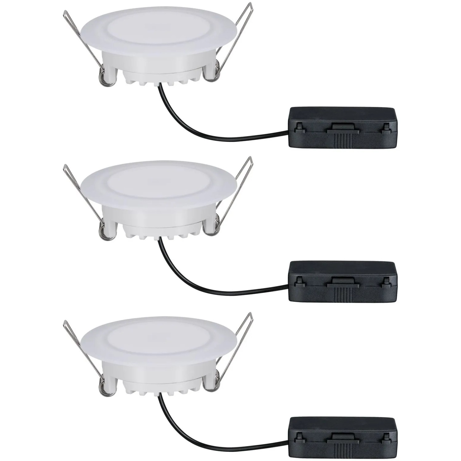Paulmann LED Einbaustrahler-Set Suon, 3er-Set, extra warmweiß, für Deckenmontage.