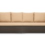 Beiges 3-Sitzer Gartensofa aus Polyrattan mit Kissen aus dem Setgarden Mix-Techno.
