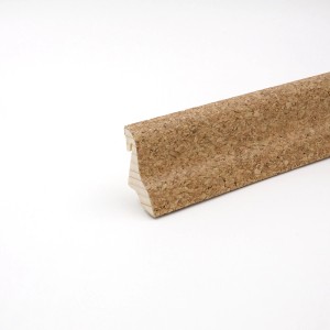 Sockelleiste Clipfix A, Kork-Furnier, 22x40x2500 mm. Harmonischer Bodenabschluss mit Clip-Befestigung.