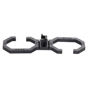 Schwarzer Spax Air Abstandhalter aus Kunststoff, 6,5 mm, für Terrassendielen.