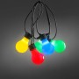 Konstsmide LED Biergartenkette mit 10 bunten Leuchtmitteln für Außen- und Innenbereich.
