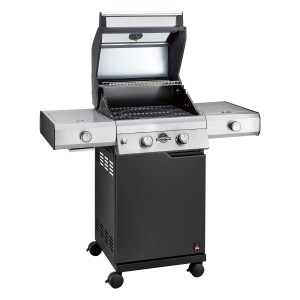 Jamestown 2-Brenner Gasgrill Knox mit Gussrosten und Seitenbrennern.