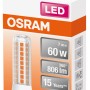 Osram LED-Lampe E14, 7,5W, dimmbar, warmweiß, in Verpackung. Klar, T-Form.