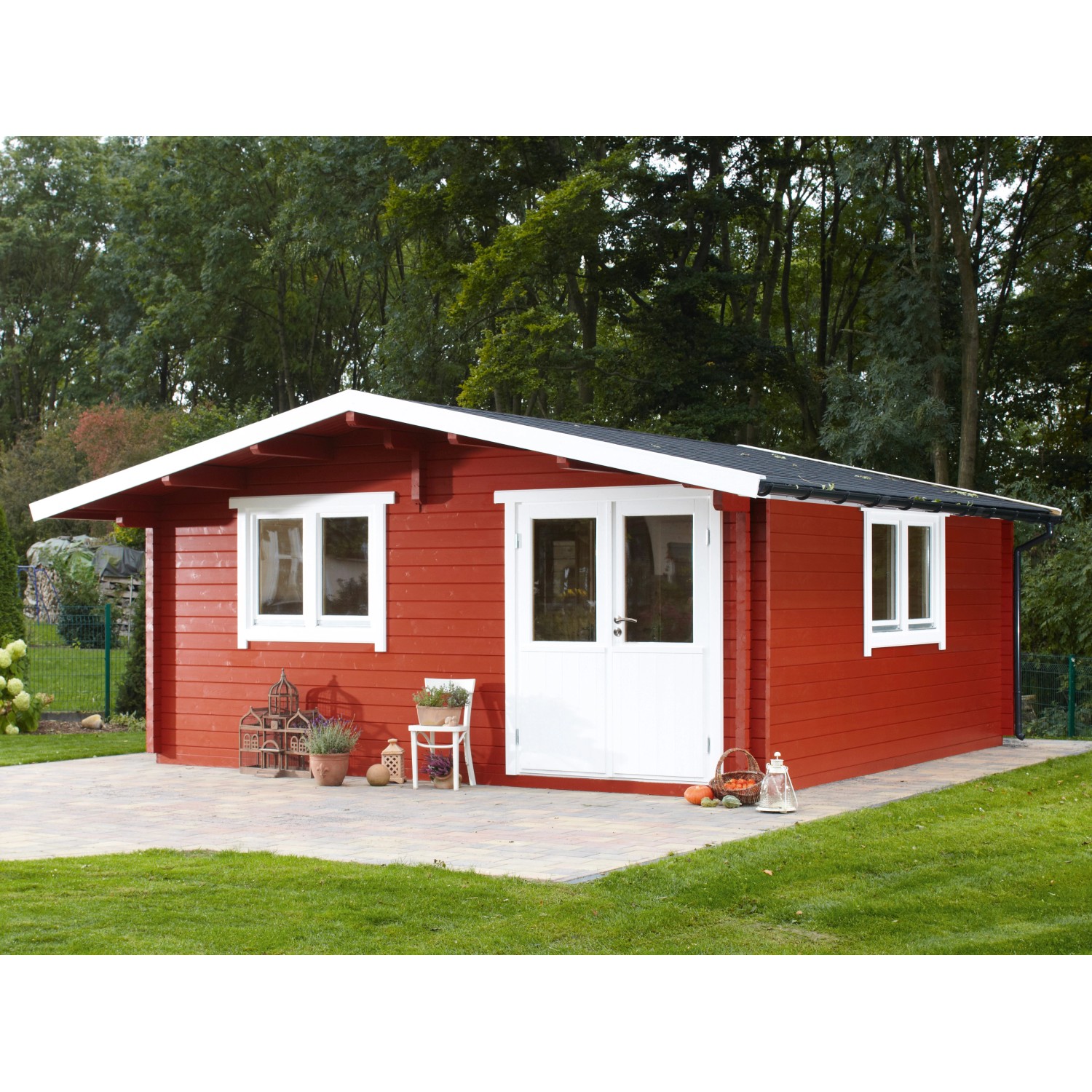 Wolff Finnhaus Holz-Gartenhaus Nordkap 70-G XL B X T: 530 Cm X 530 Cm ...