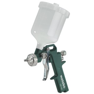 Metabo Farbspritzpistole FSP 600 für Kompressoren, mit transparentem Behälter.