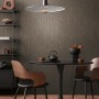 A.S. Création Vliestapete Holzoptik in Braun und Schwarz an Wand im Esszimmer.
