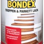 Dose Bondex Treppen- und Parkettlack, transparent, seidenglänzend, für stark beanspruchte Holzoberflächen.