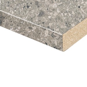 Kaindl Arbeitsplatte Chepe, 60 cm breit, Marmor-Optik, abgerundete Kante, als Meterware erhältlich.