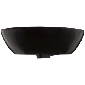 Schöner Wohnen Aufsatzwaschbecken Beco, 38 cm, mattschwarz, runde Form.