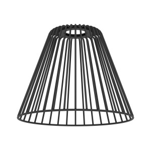 Schwarzer Eglo Drahtschirm Capoliveri-E, Ø 20 cm, für Design-Tischlampen.